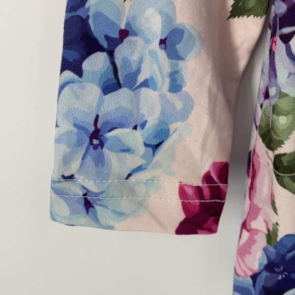 Infant Girls' Purple/White Floral Print One-Piece w/ Ruffles Cotton Blend 12-18M - Picture 4 of 8